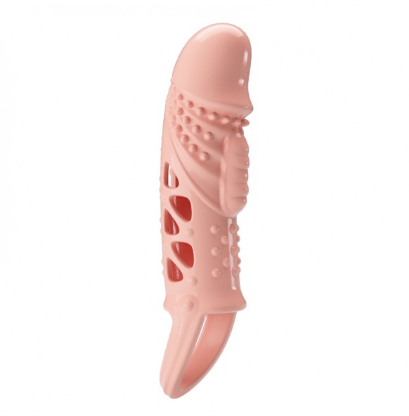 PRETTY LOVE - Cecelia Vibrating Penis Sleeve With Ball Strap (L:14cm - D:4cm) PRETTY LOVE - Cecelia Vibrating Penis Sleeve With Ball Strap (L:14cm - D:4cm)